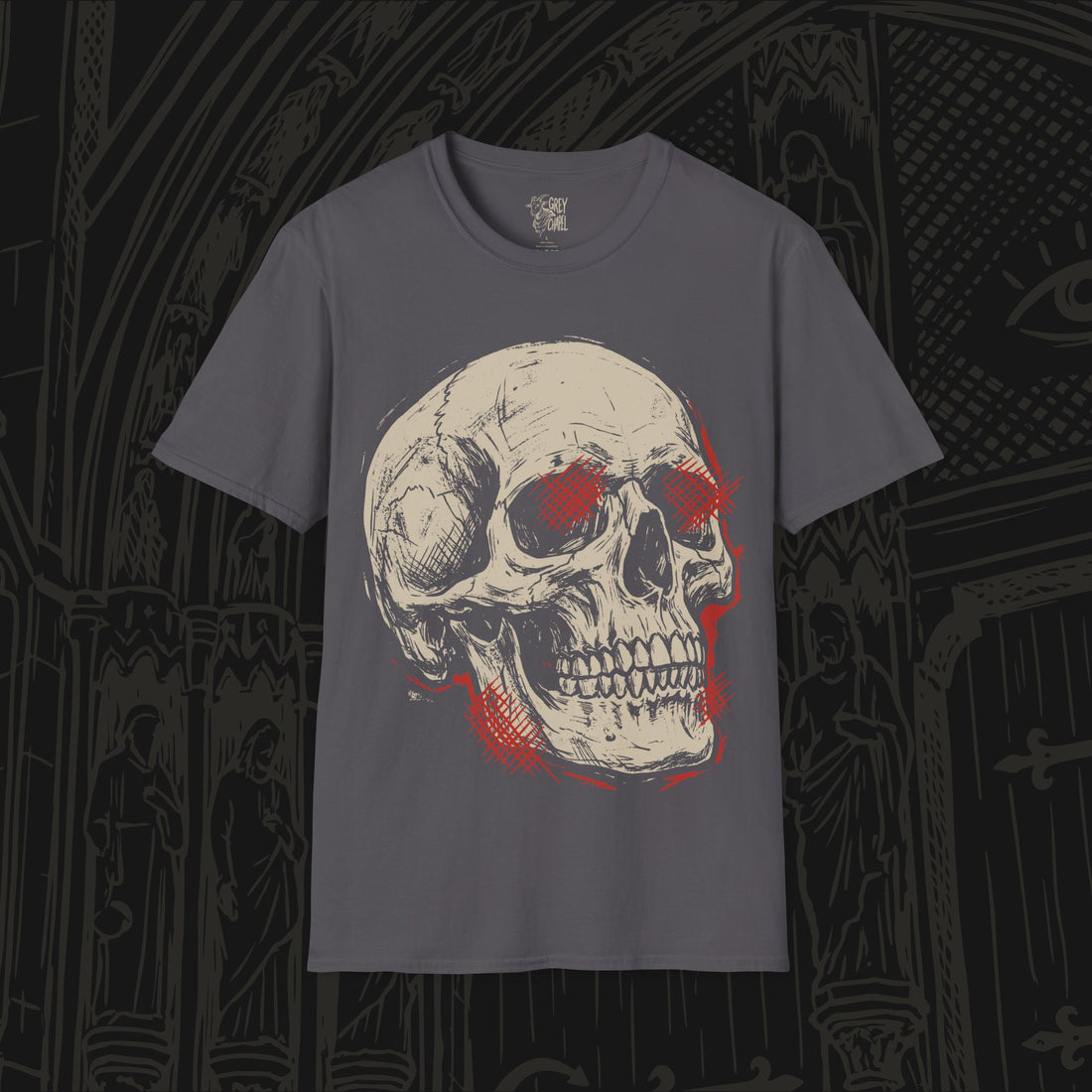 Crosshatched Skull T-Shirt