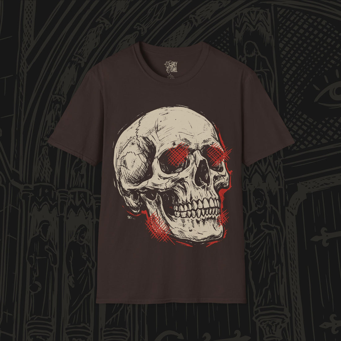 Crosshatched Skull T-Shirt