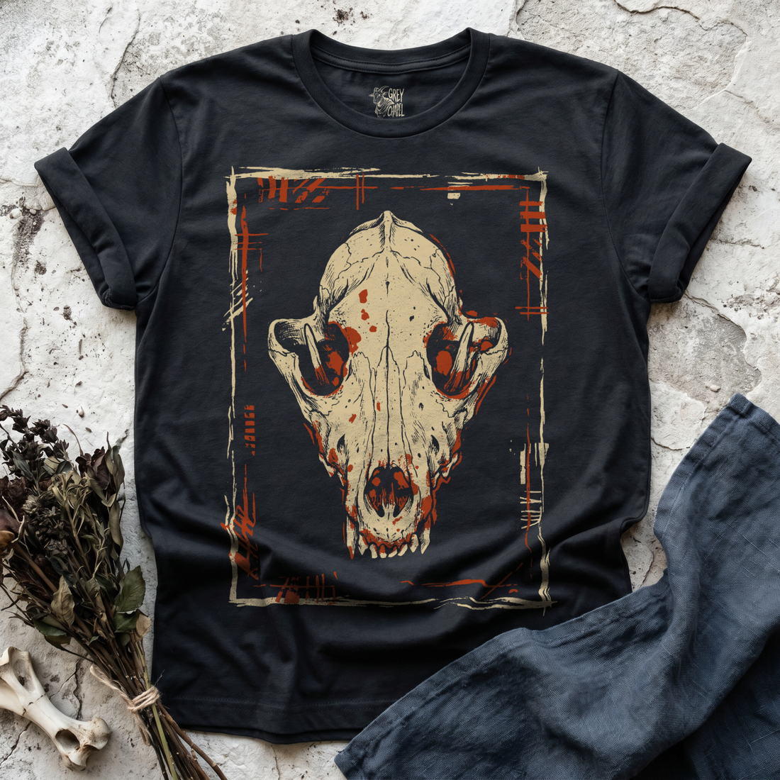 Mixing Traditions Wolf Skull T-Shirt