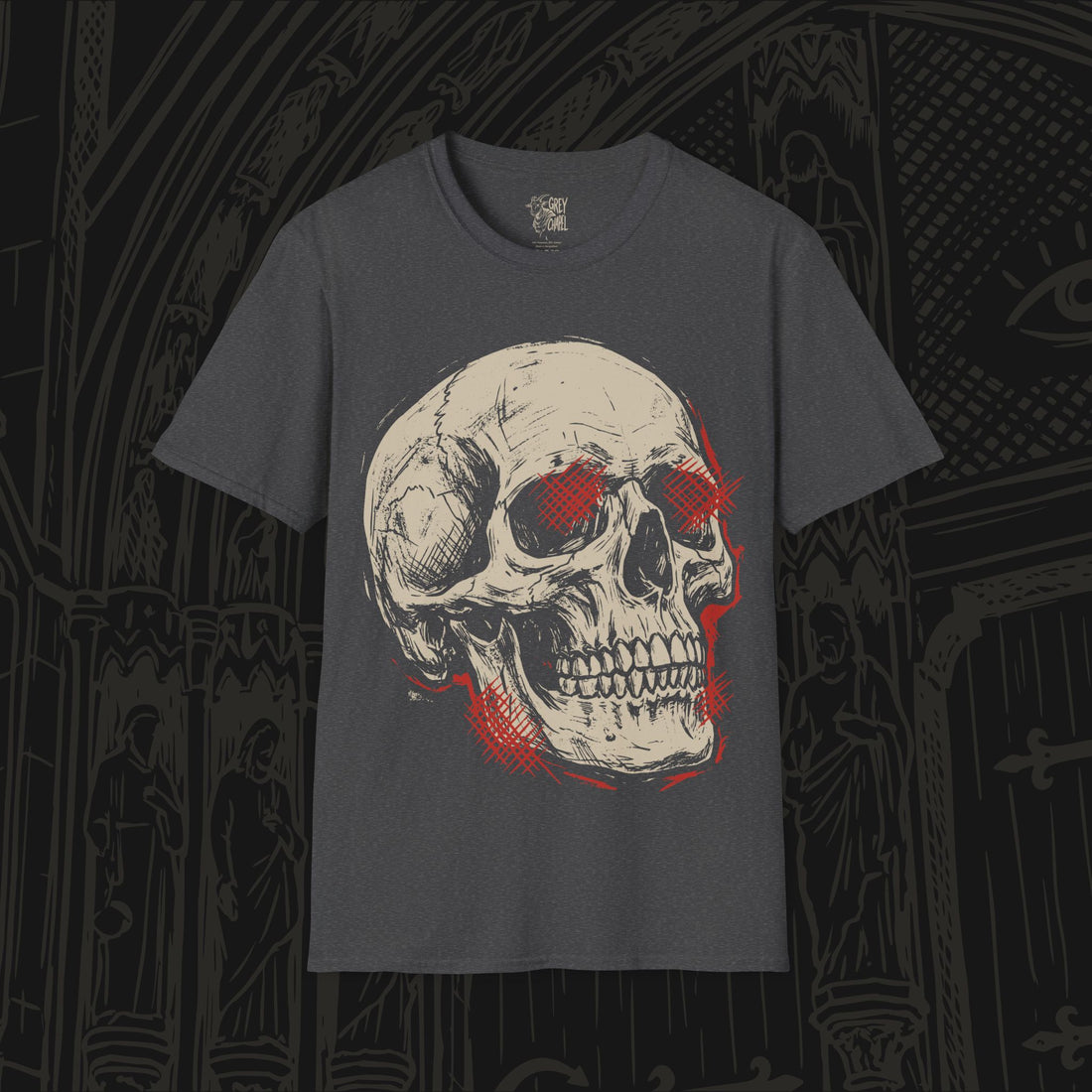 Crosshatched Skull T-Shirt